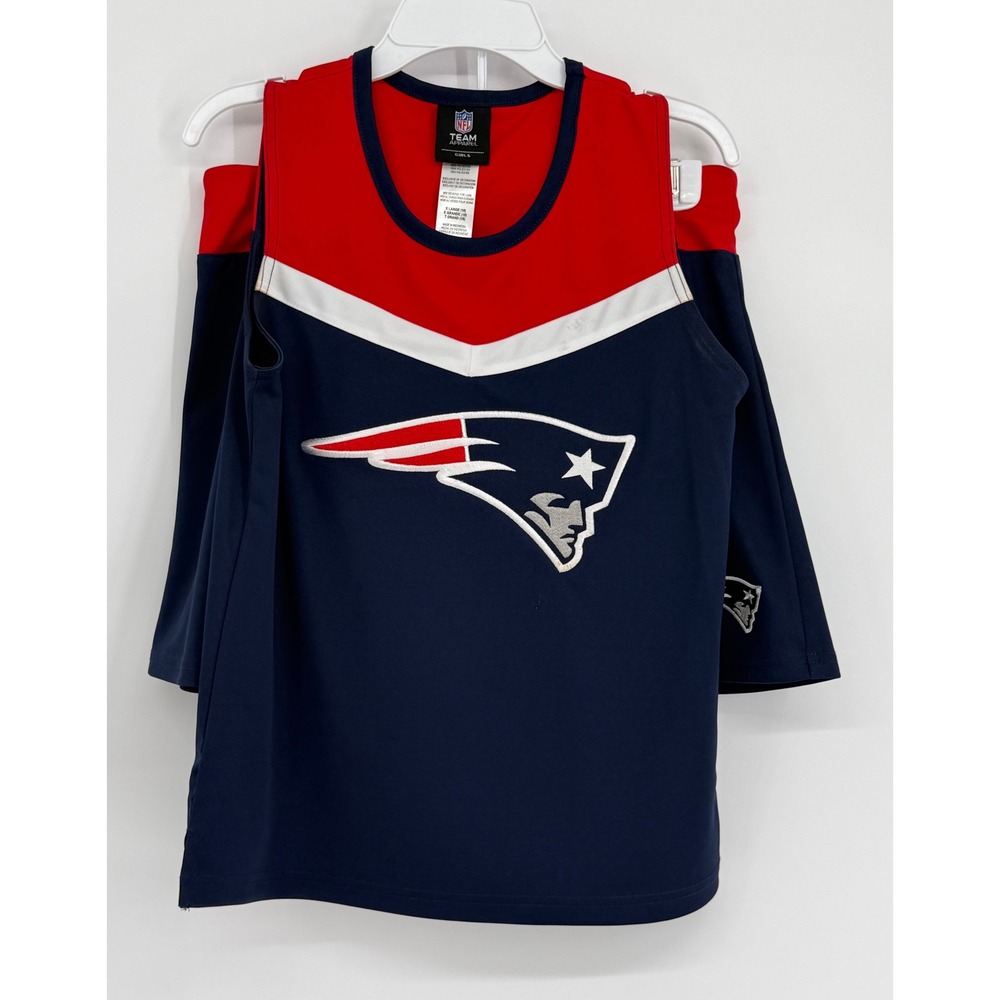 NFL New England Patriots Girls Sz XL 16 Cheerleader Set Tank Top & Pleated Skirt